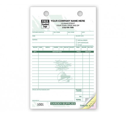 Supplies Order Forms For Gardeners 
